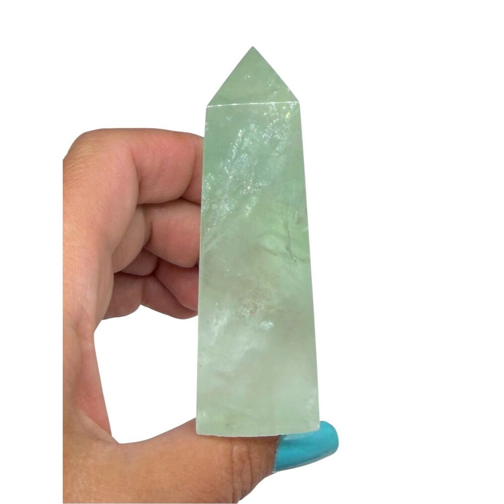 Green Fluorite Tower Natural Stone Crystal Decor Gift